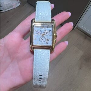 Michael kors white leather watch